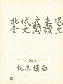 北城夜未眠小说全文阅读免费