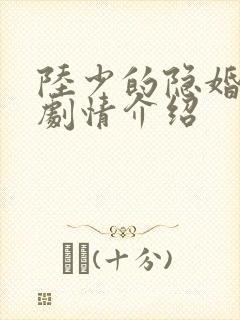 陆少的隐婚罪妻剧情介绍