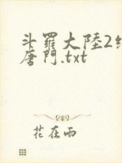 斗罗大陆2绝世唐门.txt