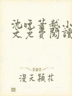 沈晚萧越小说全文免费阅读