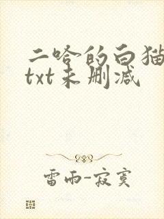 二哈的白猫师尊txt未删减