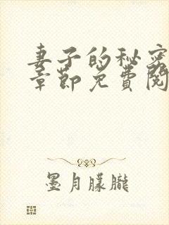 妻子的秘密全部章节免费阅读