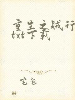 重生之贼行天下txt下载封面