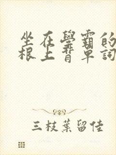 坐在学霸的大紫根上背单词牧童