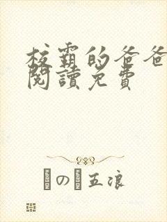 校霸的爸爸全文阅读免费