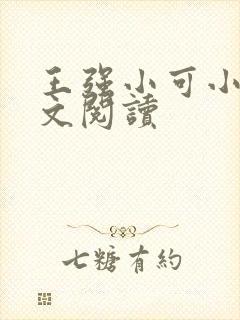 王强小可小说全文阅读封面