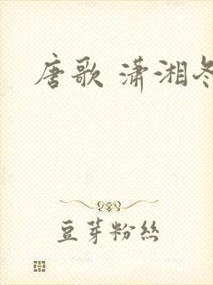 唐歌 潇湘冬儿封面