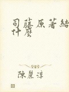 司藤原著结局是什么