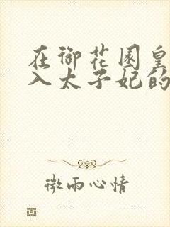 在御花园皇上进入太子妃的小说