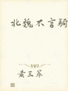 北魏不言骑