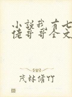 小说我有七个大佬哥哥全文