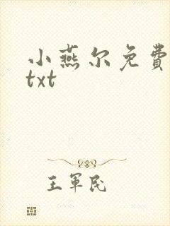 小燕尔免费阅读txt
