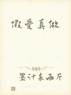 假爱真做封面