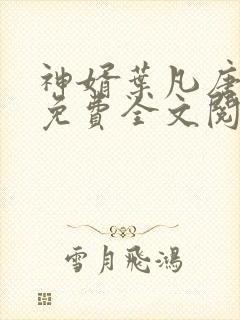 神婿叶凡唐若雪免费全文阅读婿