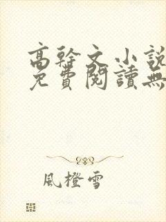 高干文小说全文免费阅读无弹窗封面