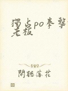 独占po拳击馆老板