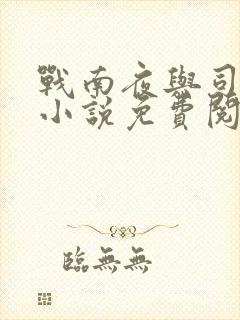 战南夜与司恋的小说免费阅读全文