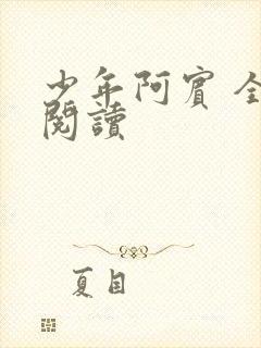 少年阿宾 全文阅读