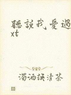 听说我爱过你txt封面