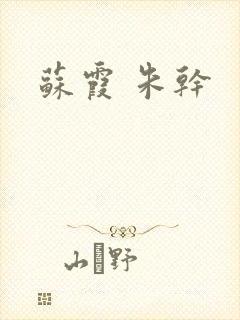 苏霞 朱干