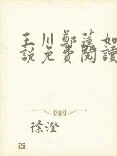 王川郑莲如的小说免费阅读全文