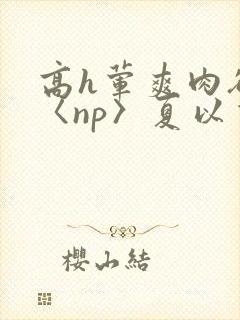 高h荤爽肉欲文〈np〉夏以昼