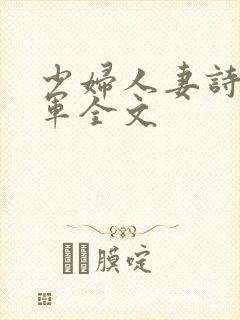 少妇人妻诗雨小军全文