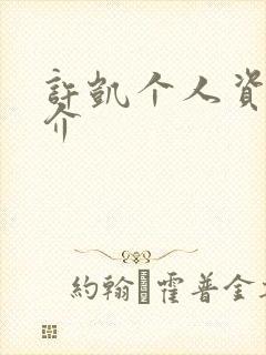 许凯个人资料简介封面