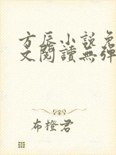 方辰小说免费全文阅读无弹窗下载