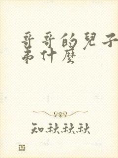 哥哥的儿子叫弟弟什么
