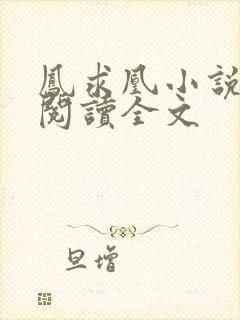 凤求凰小说免费阅读全文封面