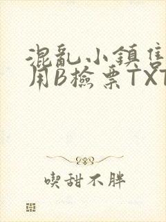 混乱小镇售票员用B检票TXT封面