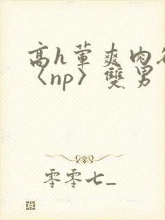 高h荤爽肉欲文〈np〉双男