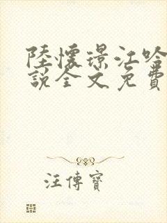 陆怀璟江吟晚小说全文免费阅读
