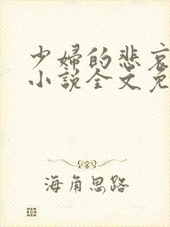 少妇的悲哀榆木小说全文免费阅读笔趣阁下载