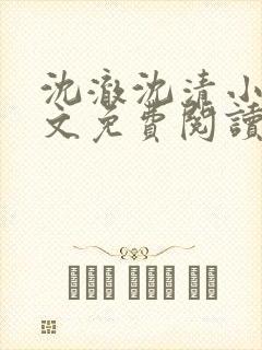 沈澈沈清小说全文免费阅读最新章节