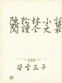 陈松林小说免费阅读全文最新章节封面