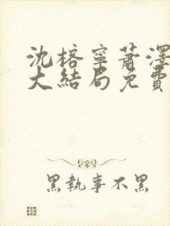 沈榕宁萧泽小说大结局免费阅读