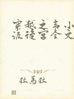 穿越之韦小宝风流后宫全文阅读