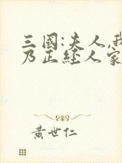 三国:夫人,我乃正经人家小说