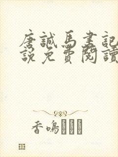 唐诚马书记的小说免费阅读封面
