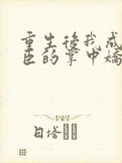 重生后我成了权臣的掌中娇txt封面