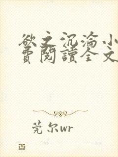 欲之沉沦小说免费阅读全文