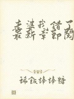 老婆我错了小说最新章节阅读全文封面