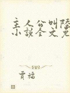 主人公叫陆沉的小说全文免费阅读