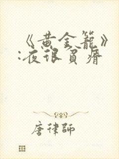 《黄金笼》作者:夜很贫瘠封面
