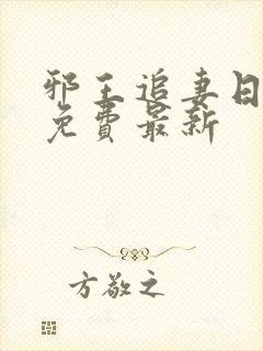 邪王追妻日日忙免费最新