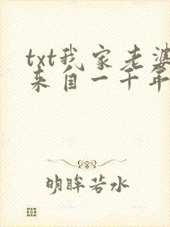 txt我家老婆来自一千年前