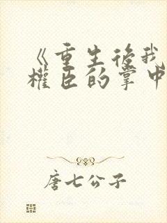 《重生后我成了权臣的掌中娇》封面