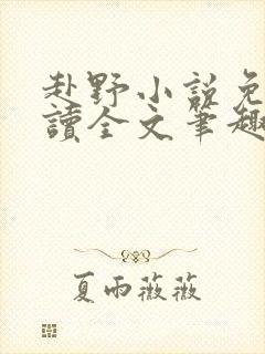 赴野小说免费阅读全文笔趣阁封面